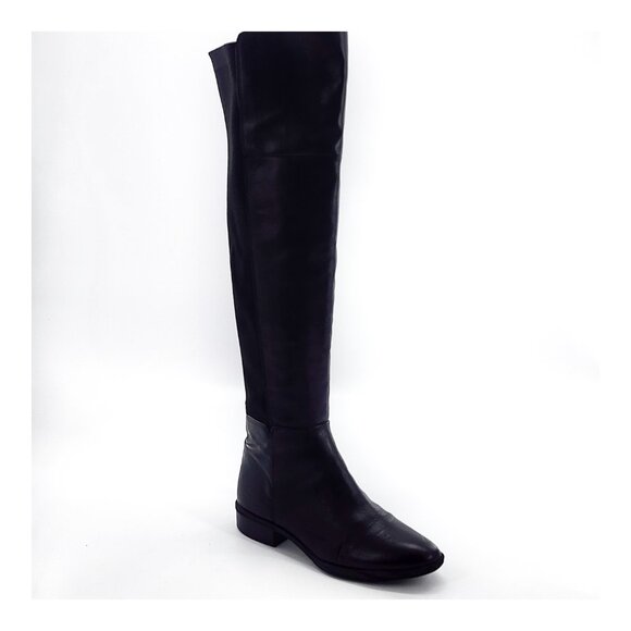 SAM EDELMAN Pam Leather Over the Knee Boots Black - Picture 4 of 10